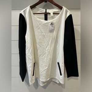Chico’s Colorblock Black and White Women's Top- size 3